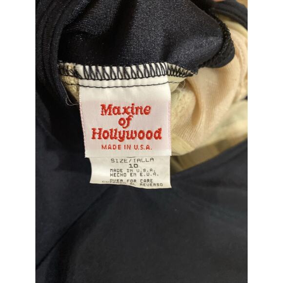 Maxine Of Hollywood Womens One Piece Swimsuit Floral Retro Button Bright Size 10 - Picture 9 of 11